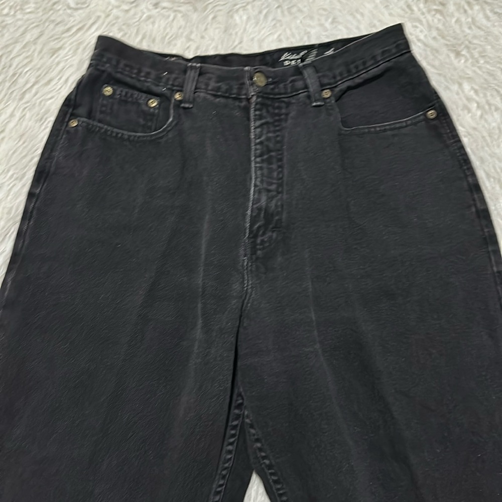Vintage Eddie Bauer loose fit black moms denim jeans size 14